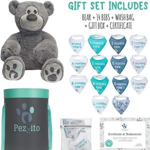 Pezzito Milestone Infant Companion Teddy Bear Gift Set
